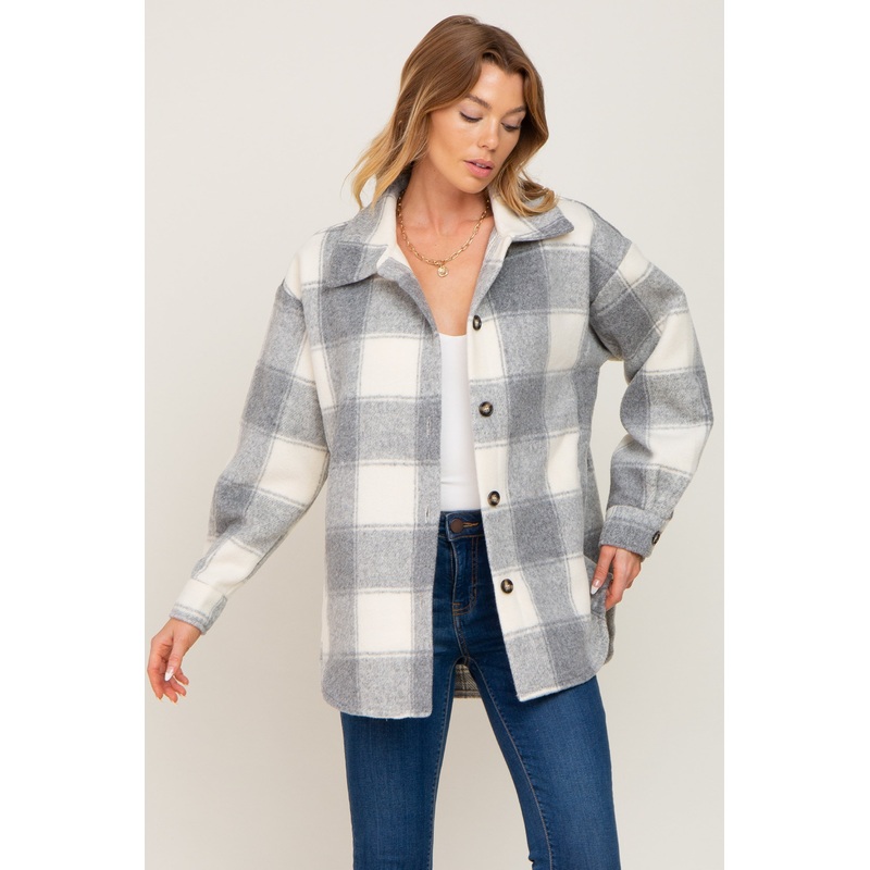 Grey Plaid Jacket