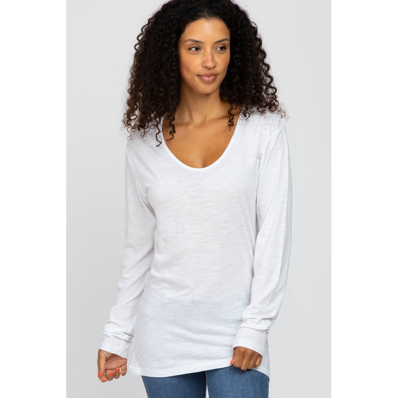 White Long Sleeve Active Top
