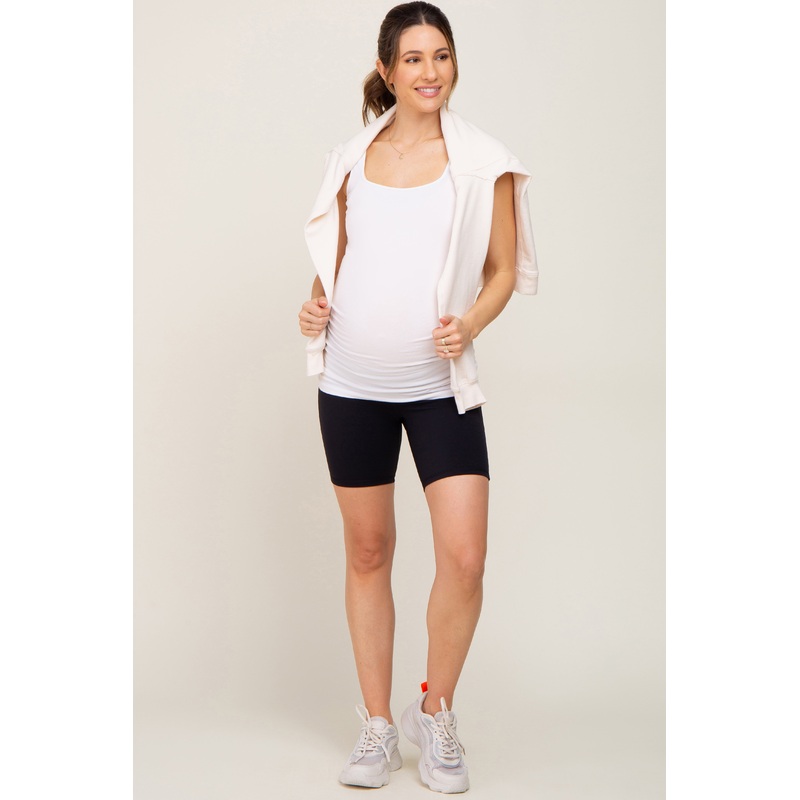 Black Maternity Active Shorts