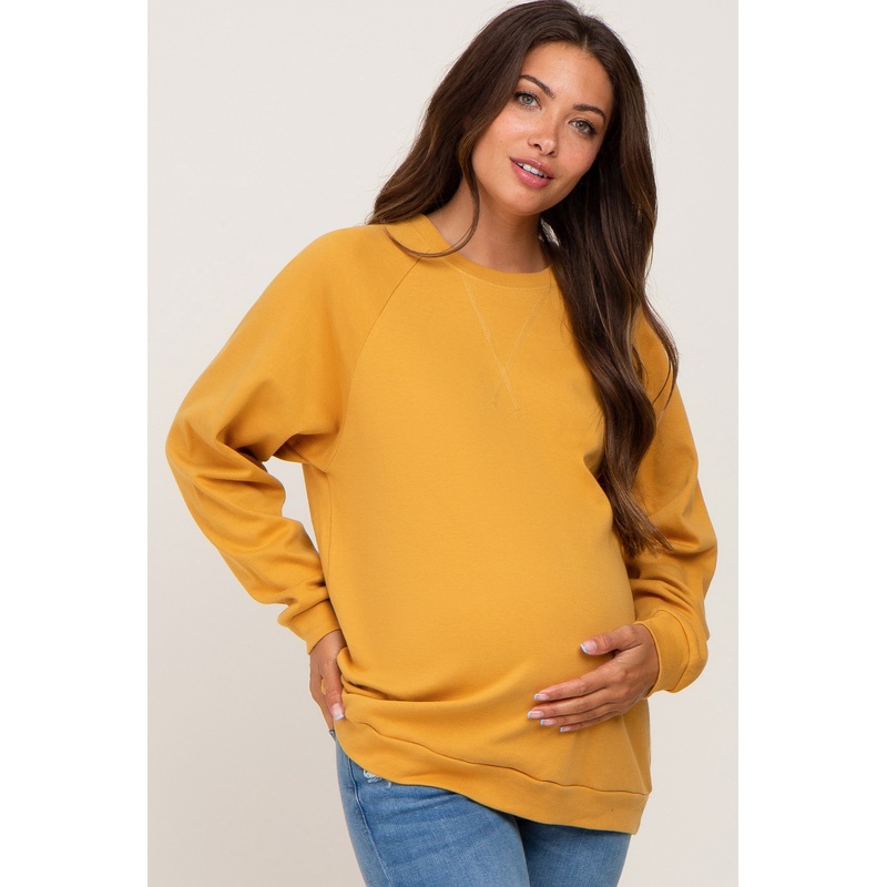 Yellow Long Sleeve Maternity Top