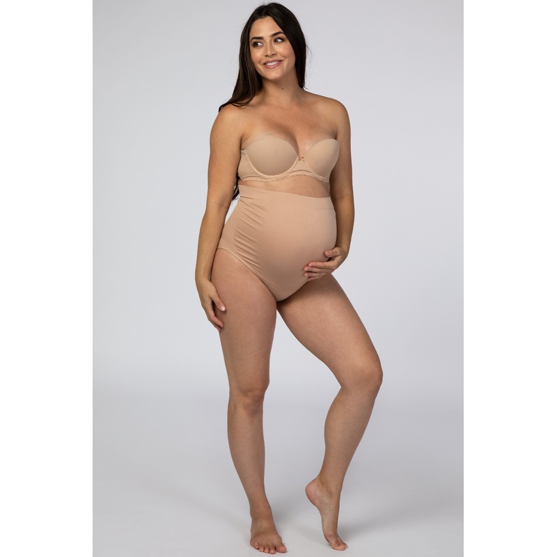 Beige Bump Support Maternity Underwear