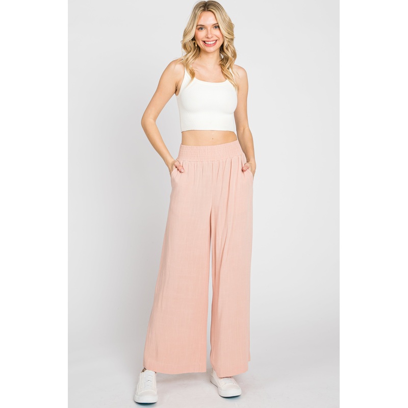 Light Pink Wide Leg Pants