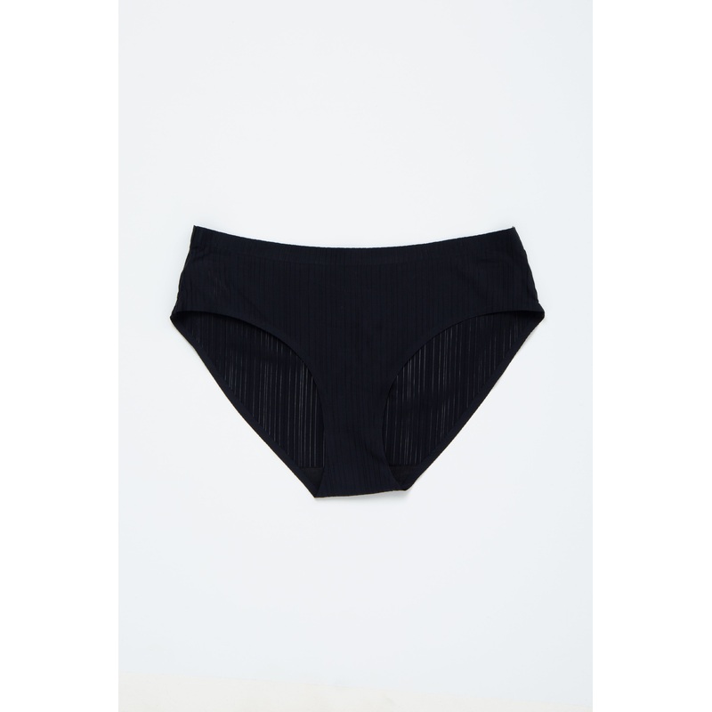 Black Ribbed Seamless Maternity Underwear