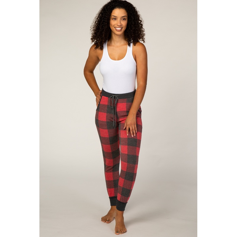 Red Plaid Sleep Joggers