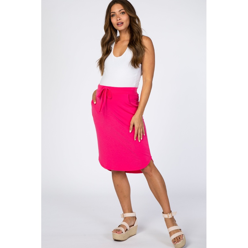 Fuchsia Maternity Skirt