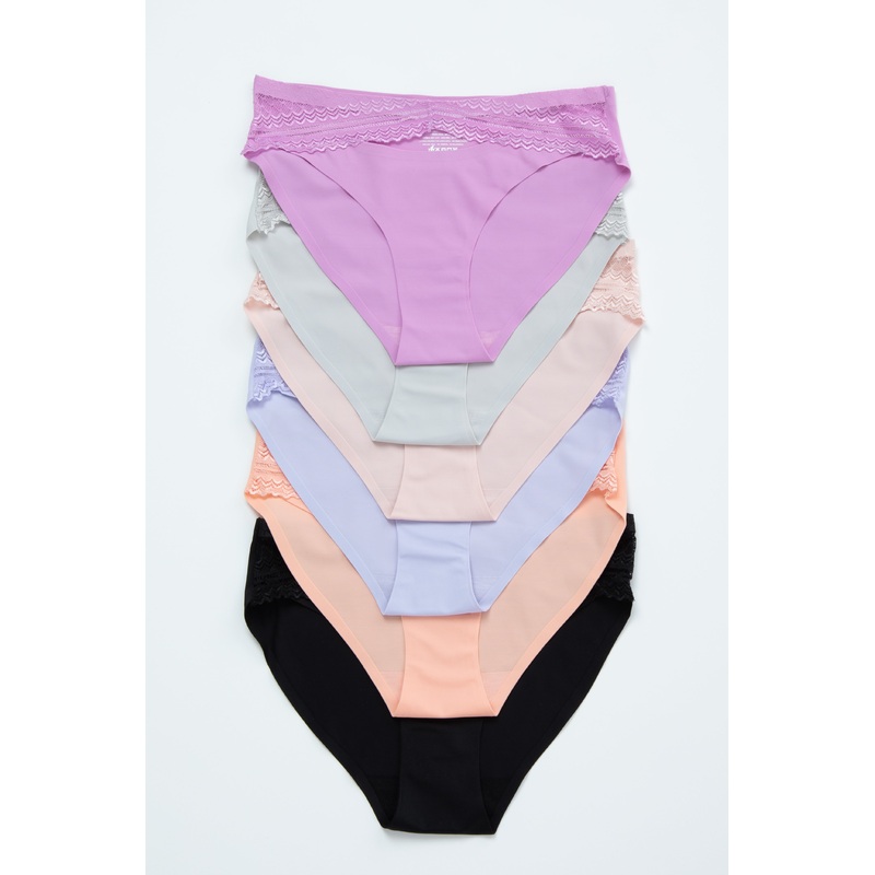 Multicolor Seamless Lace Cutout Underwear Set