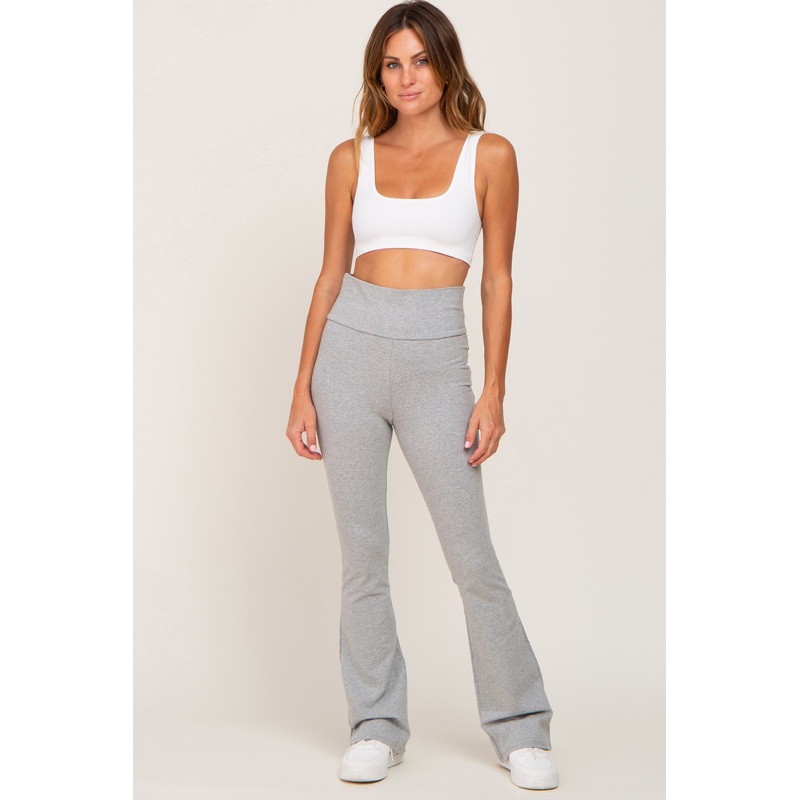 Heather Grey Flared Leggings