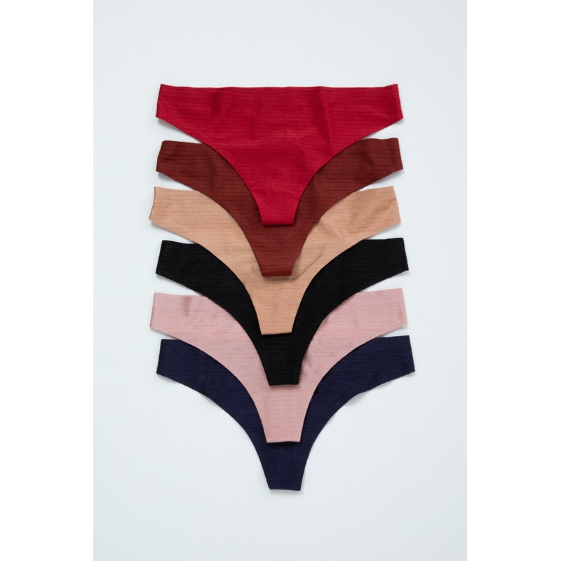 Multi-Color Seamless Maternity Thong Underwear Set
