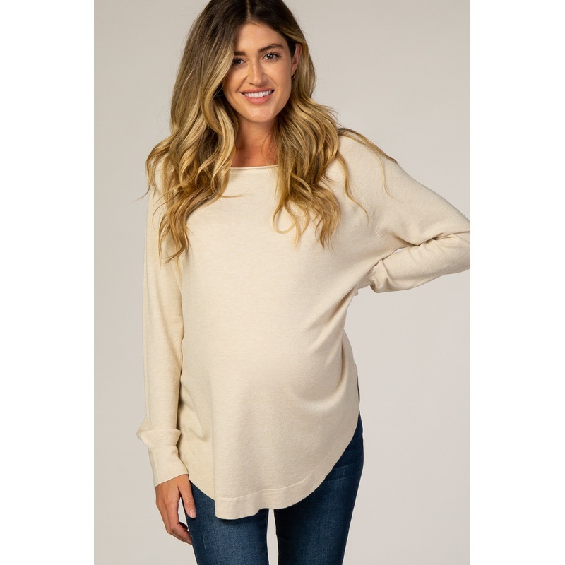 Beige Soft Maternity Sweater