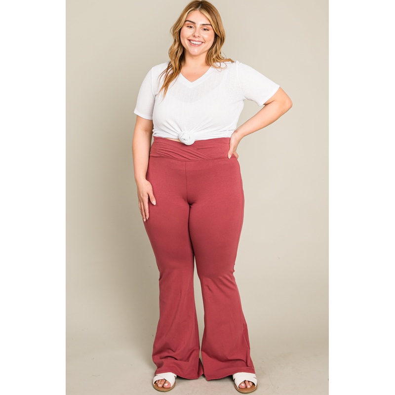 Rust Layered V-Front Plus Leggings