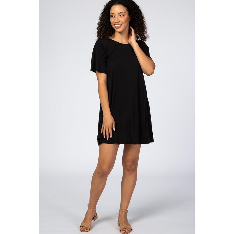 Black Crisscross Back Dress