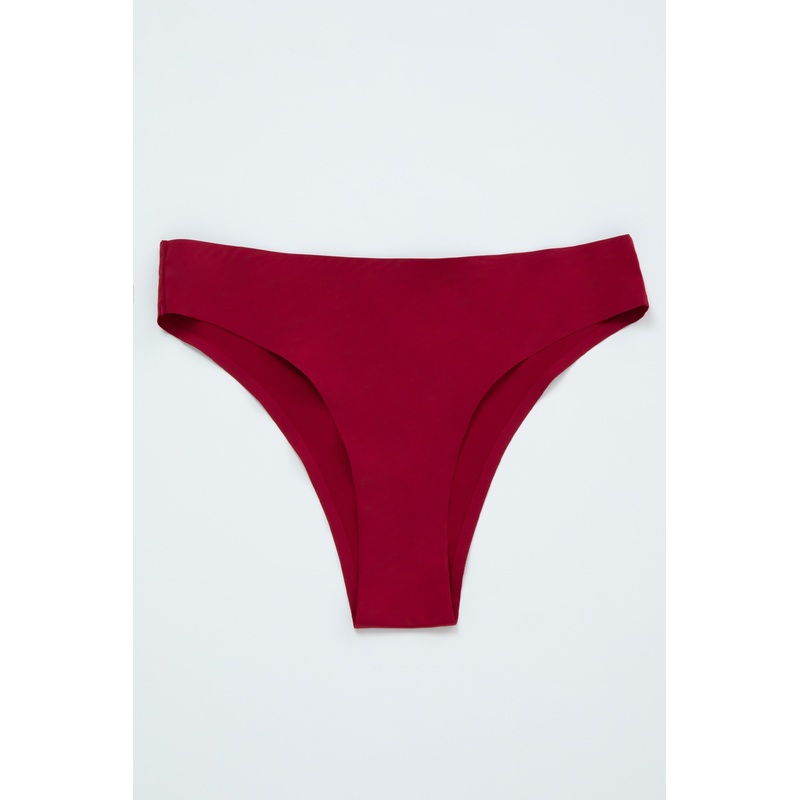 Burgundy High Waist Seamless Maternity Underwear