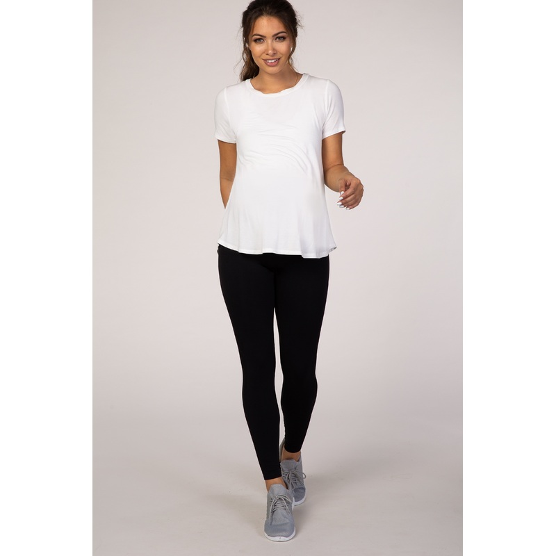 PinkBlush Black Seamless Textured Maternity Active Leggings