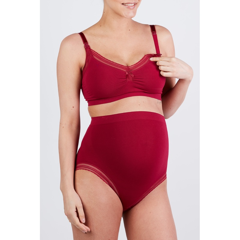 Burgundy Cache Couer Maternity Milk Brief