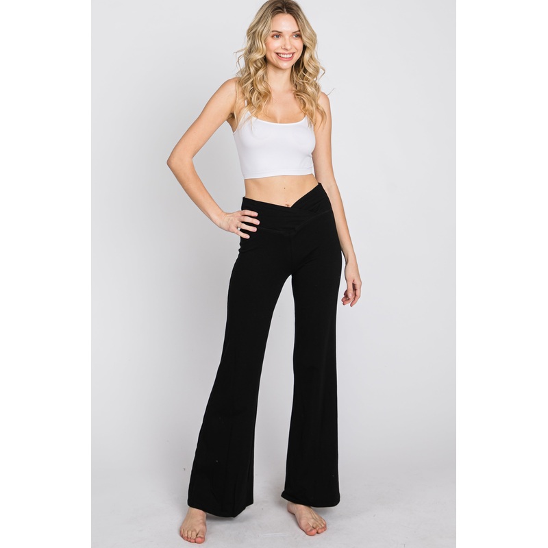 Black Layered V-Front Leggings