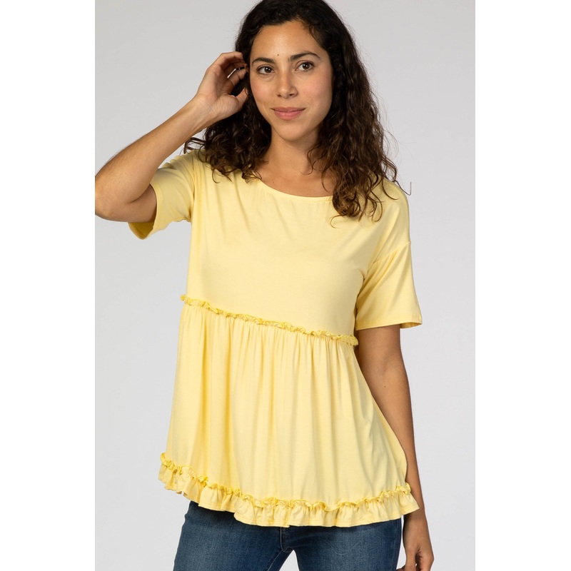 Yellow Lettuce Trim Top