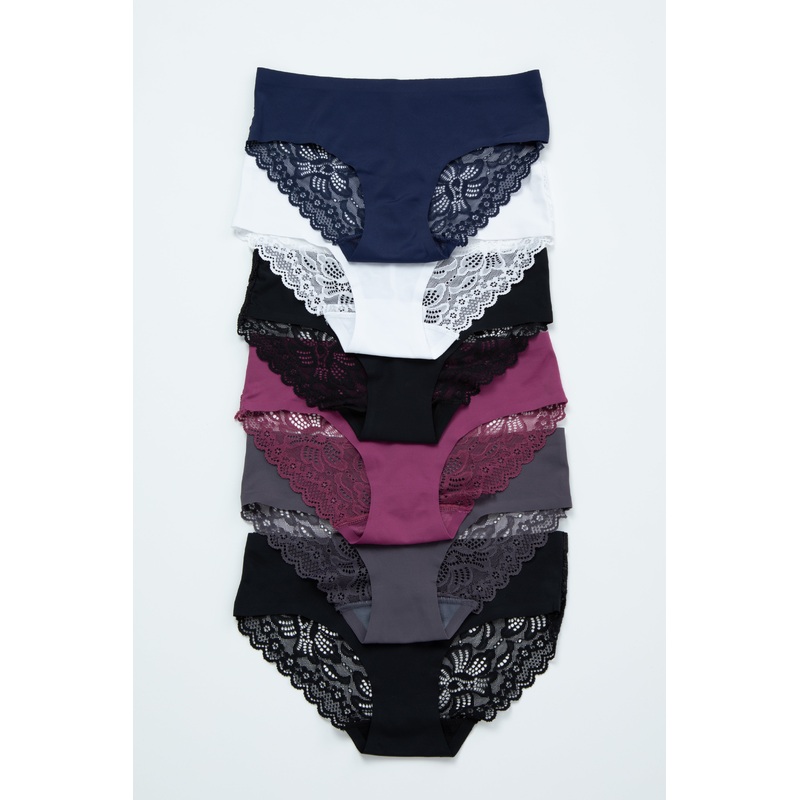 Multicolor Seamless Lace Underwear Set