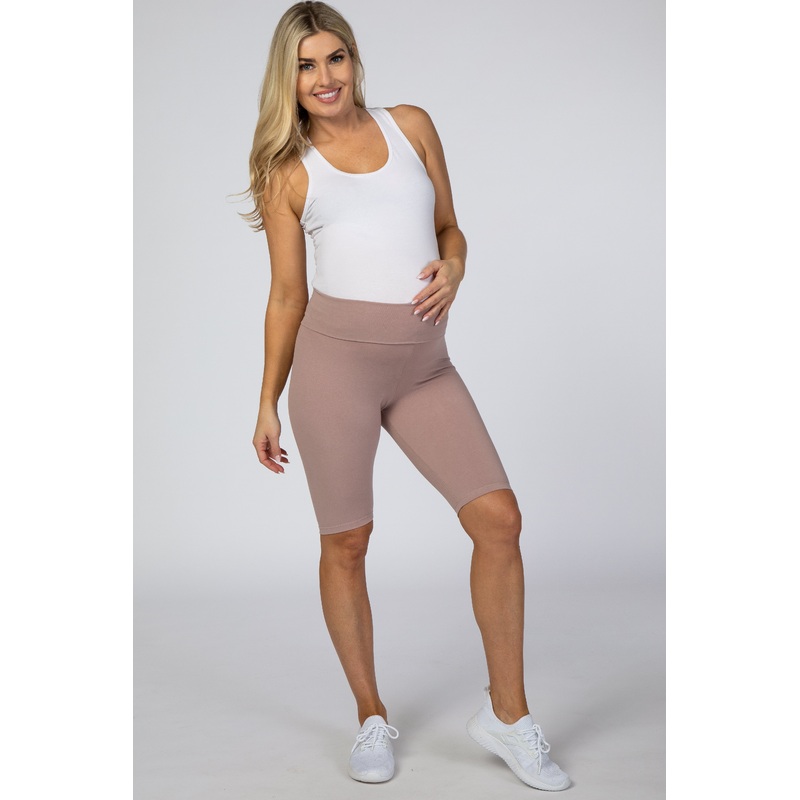 Light Pink Basic Maternity Bike Short