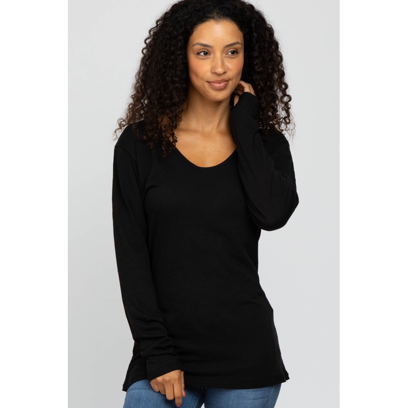 Black Long Sleeve Active Top