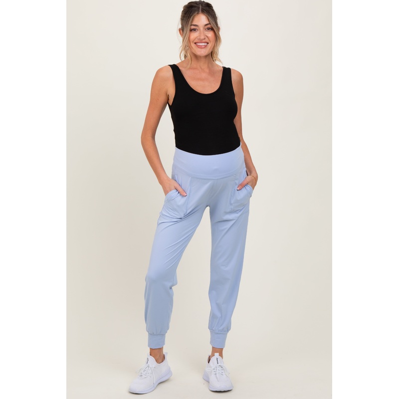 Light Blue Maternity Joggers
