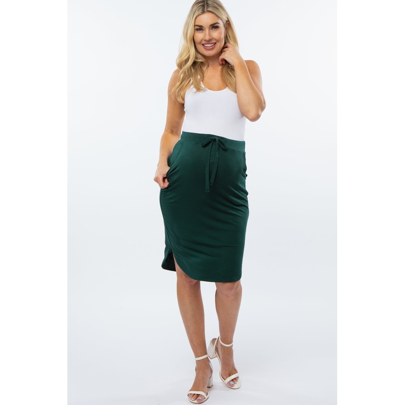 Forest Green Maternity Skirt