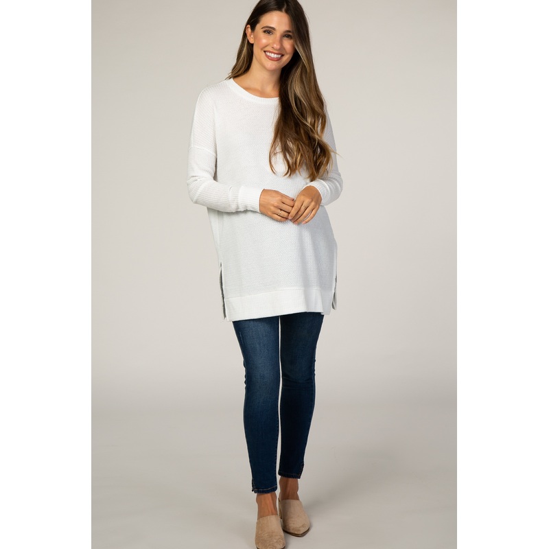 White Thermal Maternity Tunic