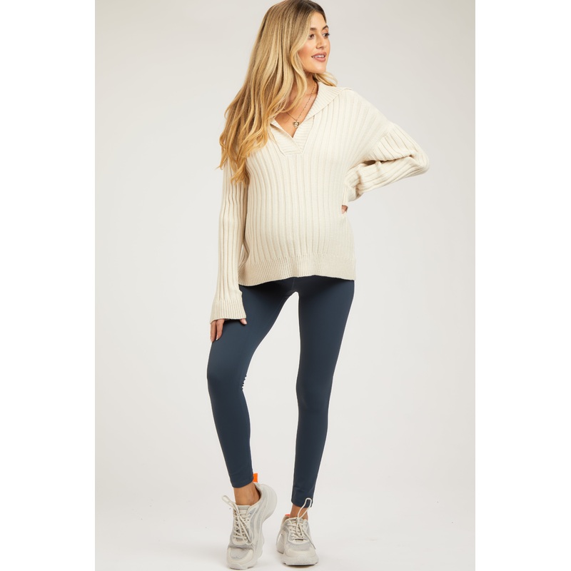 Blue Grey Maternity Active Leggings