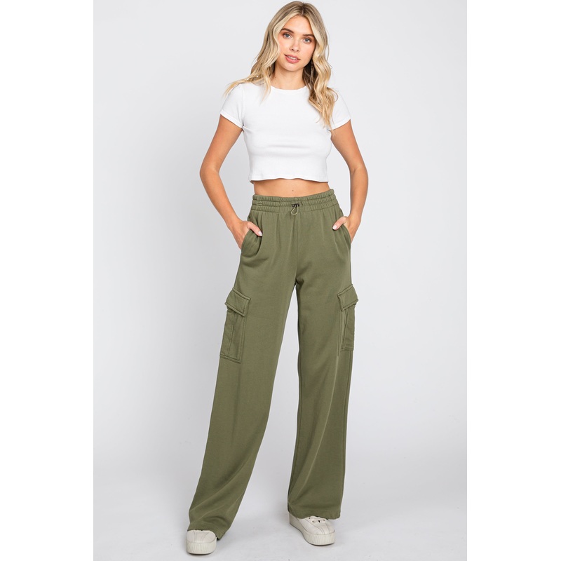 Olive Pocketed Lounge Pants
