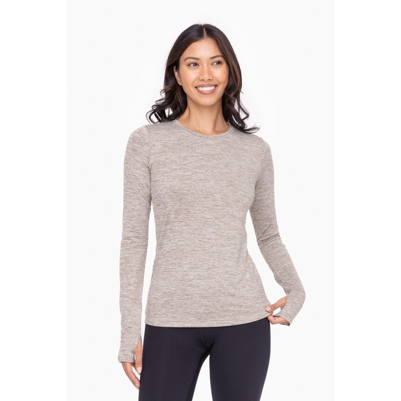 Gray Active Long Sleeve Top