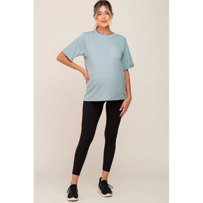 Black Basic Maternity Active Leggings