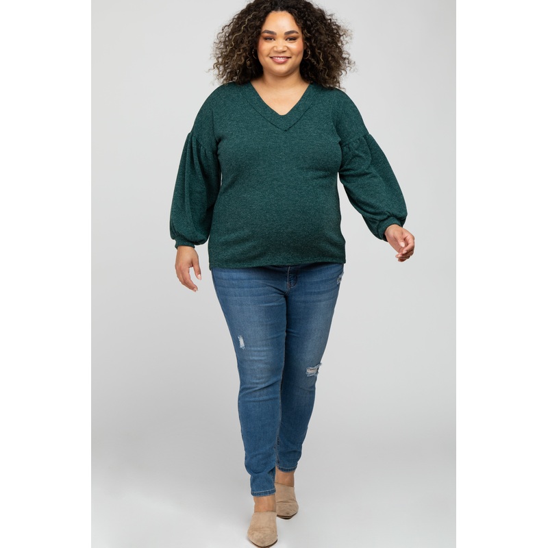 Medium Wash Distressed Plus Maternity Jean