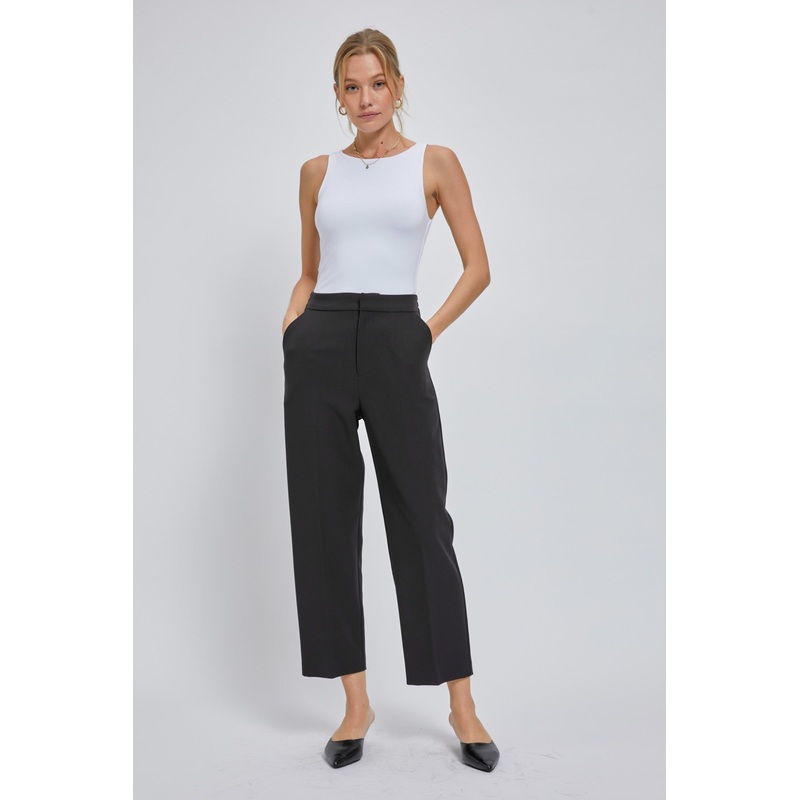 Black Crop Dress Pants