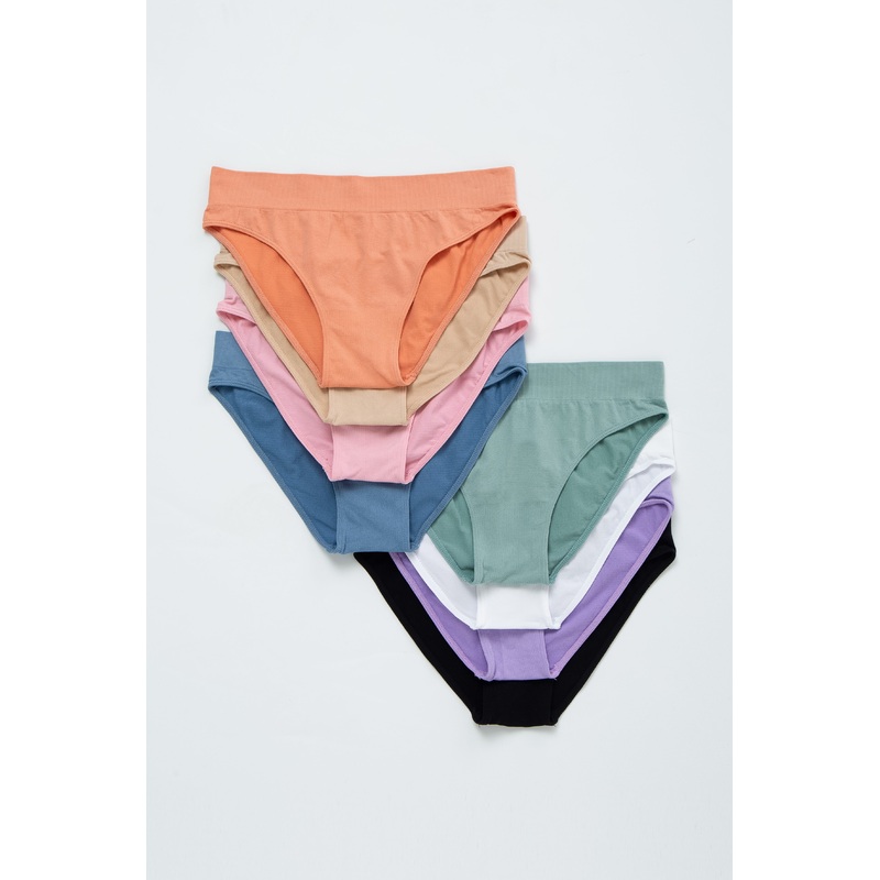 Multi-Color Seamless Mid Rise Underwear Set