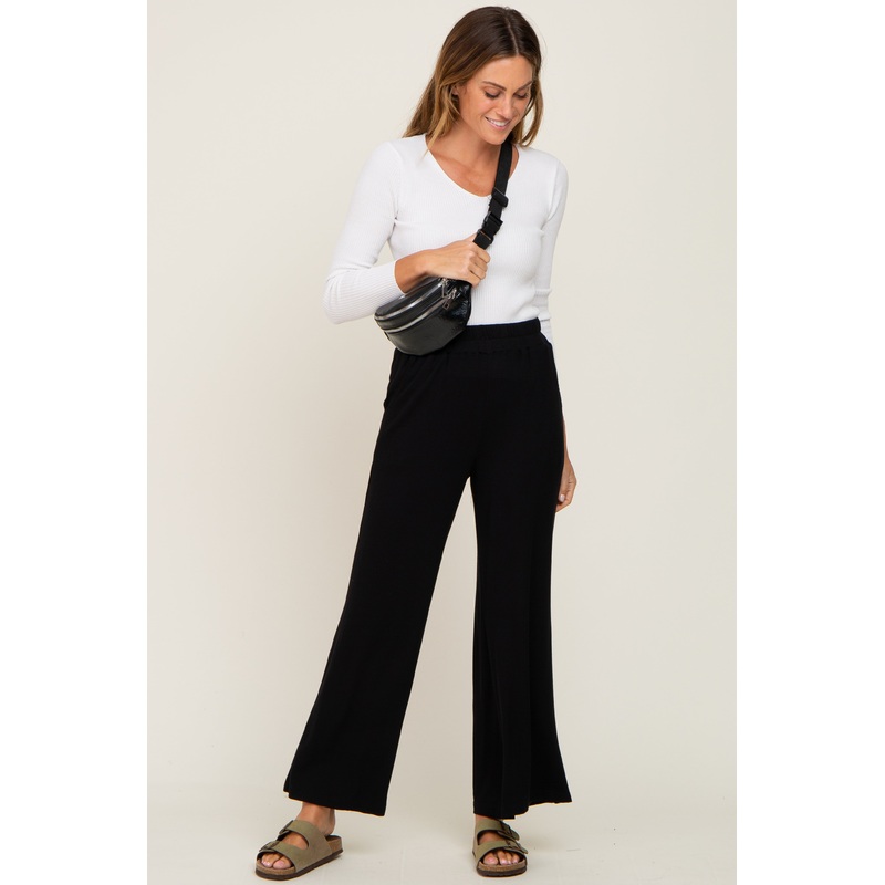 Black Thermal Lightweight Lounge Pants