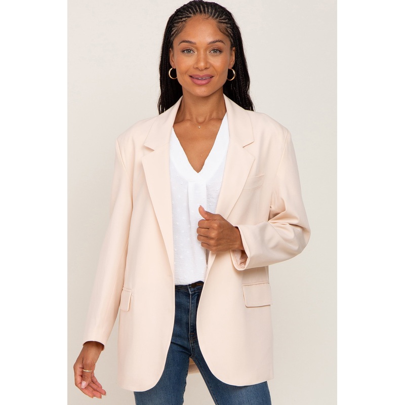 Beige Oversized Blazer
