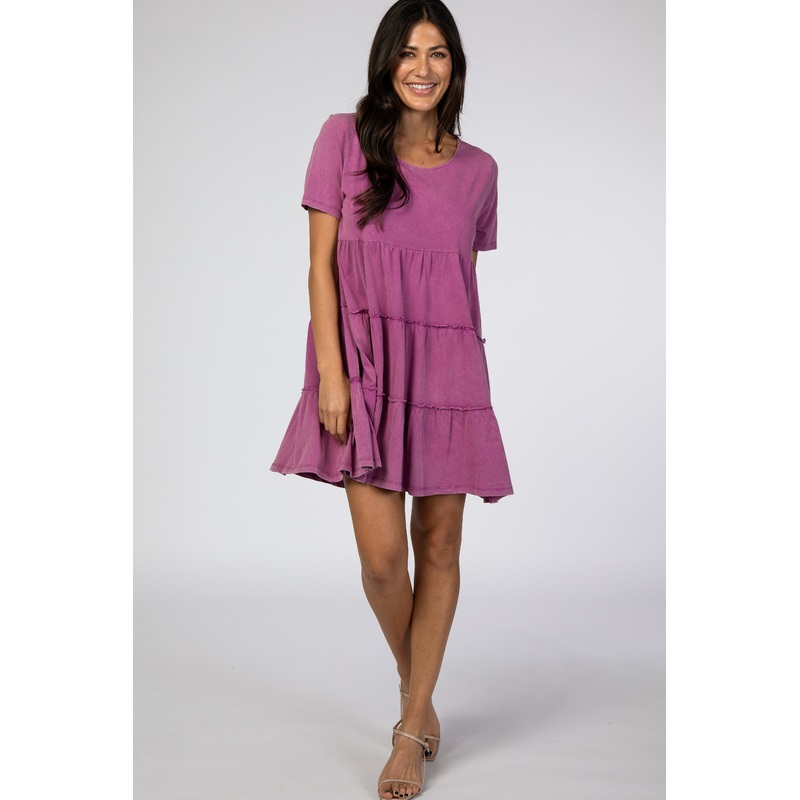 Violet Tiered Mini Dress