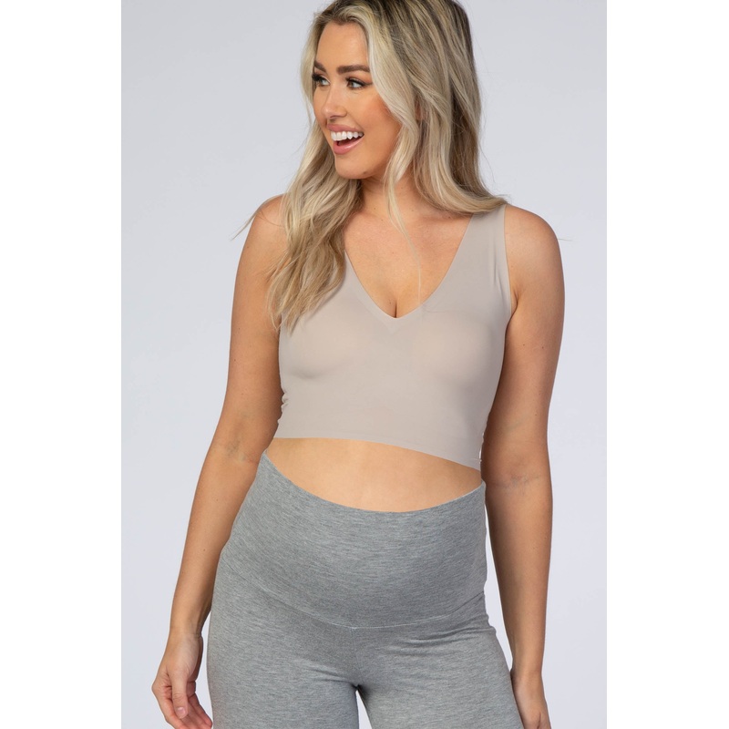 Taupe Seamless Maternity Bralette