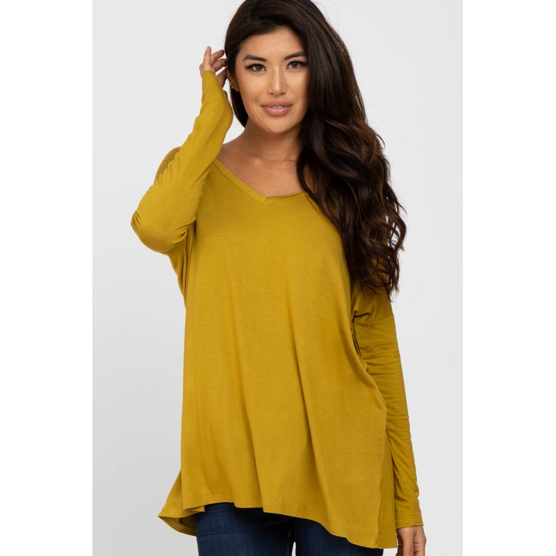 Yellow V-Neck Top