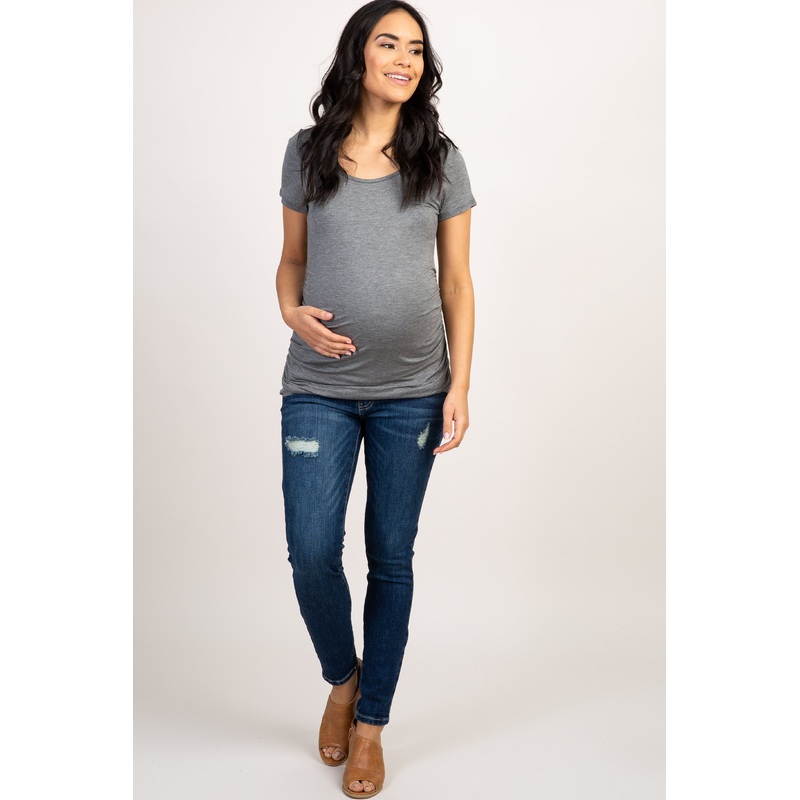 PinkBlush Navy Blue Maternity Jeans