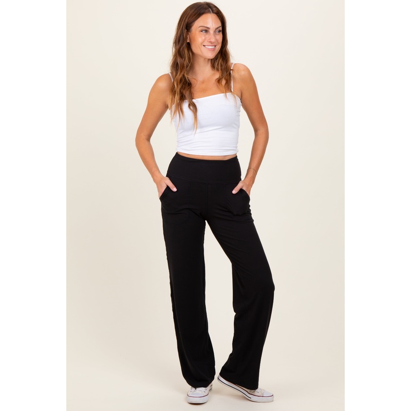 Black Straight Leg Yoga Pants