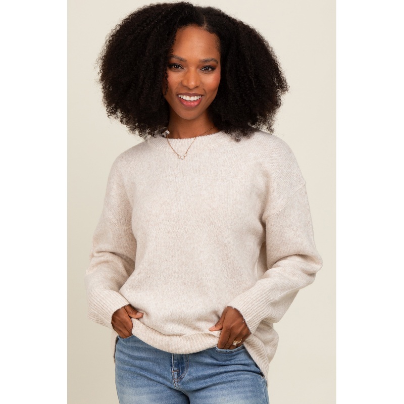 Beige Basic Sweater