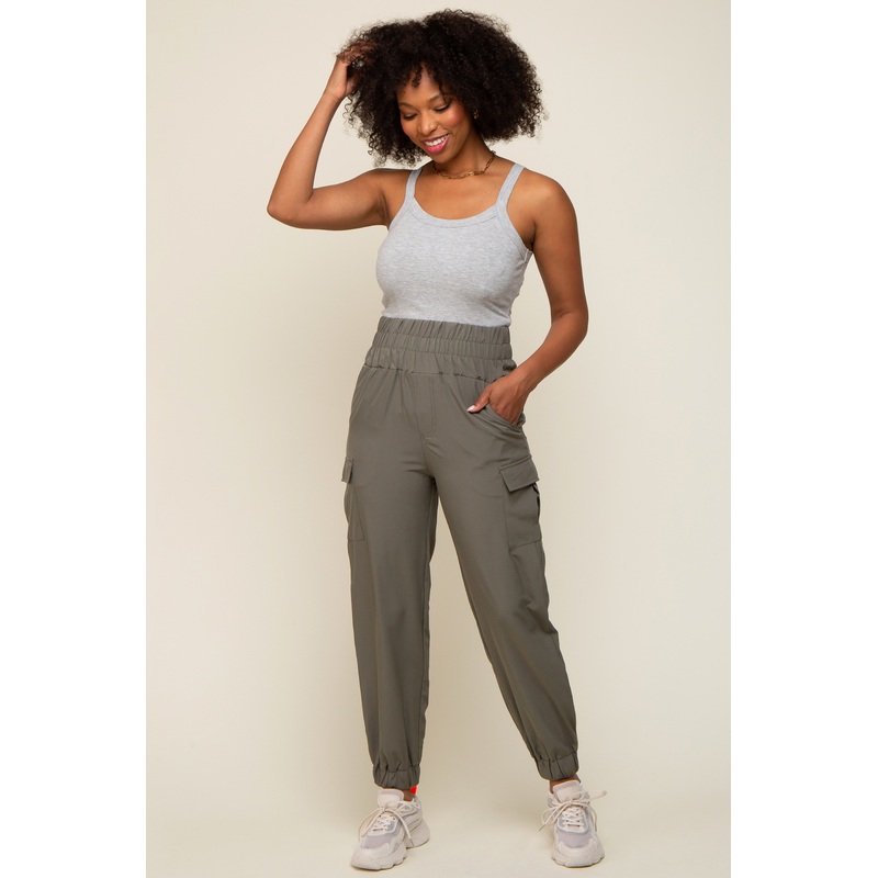 Olive Cargo Pocket Joggers