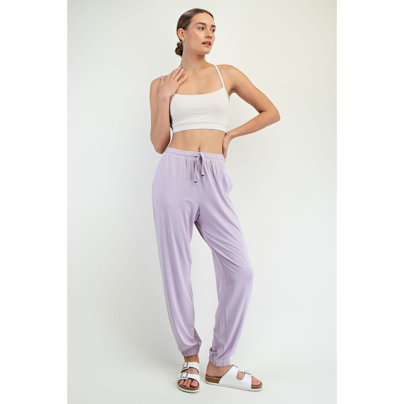 Lavender Drawstring Jogger Pants