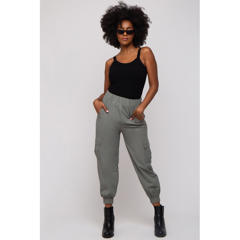Light Olive Cargo Joggers